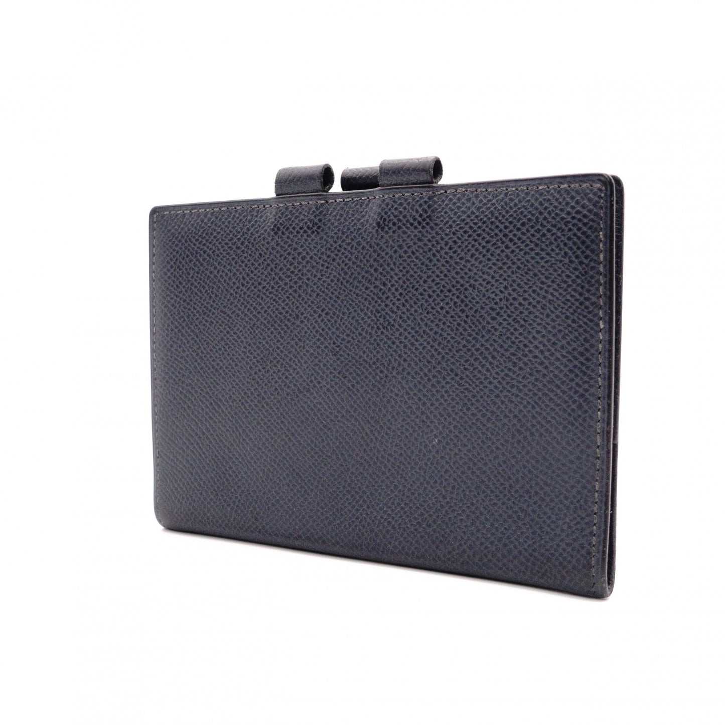 HERMES Cassandra Leather Notebook Cover, Navy, with “B” Engraving