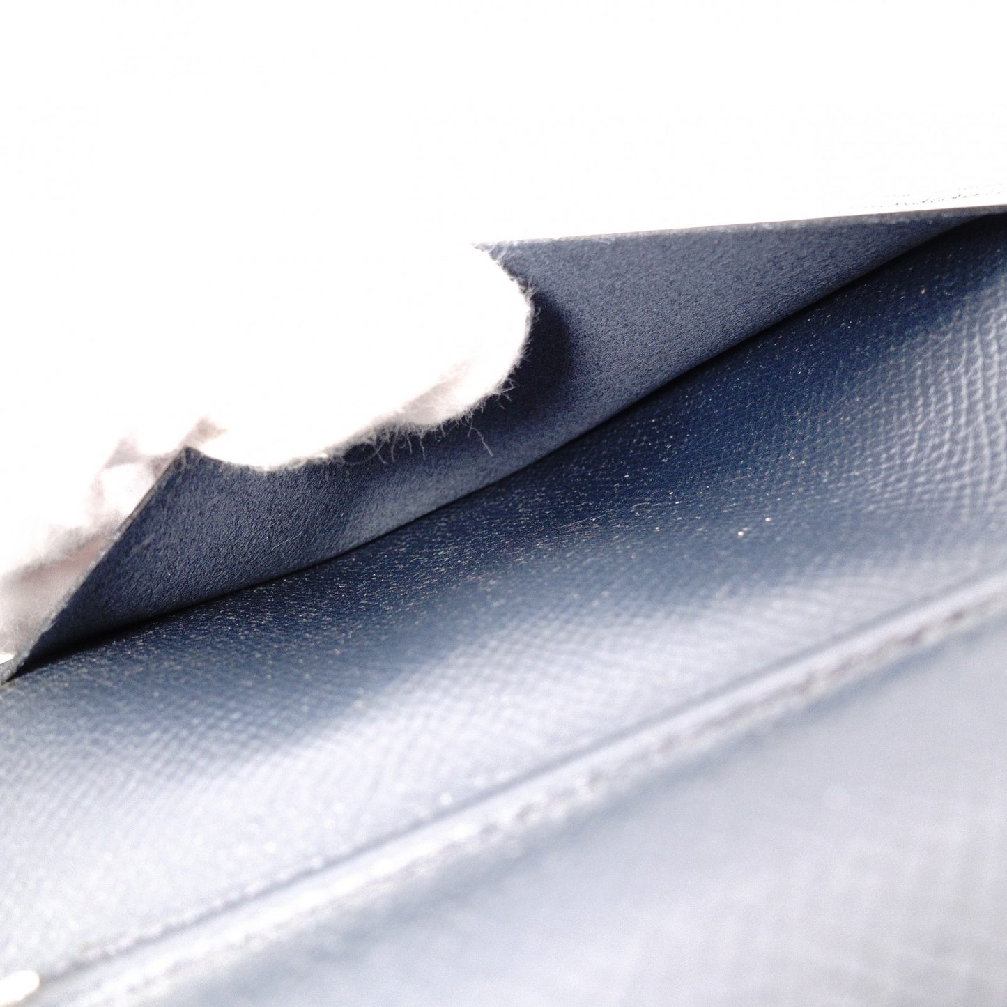 HERMES Cassandra Leather Notebook Cover, Navy, with “B” Engraving