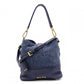 MIUMIU Madras Shoulder Bag, Denim, 2-Way, Blue, Gold Hardware