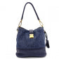 MIUMIU Madras Shoulder Bag, Denim, 2-Way, Blue, Gold Hardware