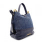 MIUMIU Madras Shoulder Bag, Denim, 2-Way, Blue, Gold Hardware