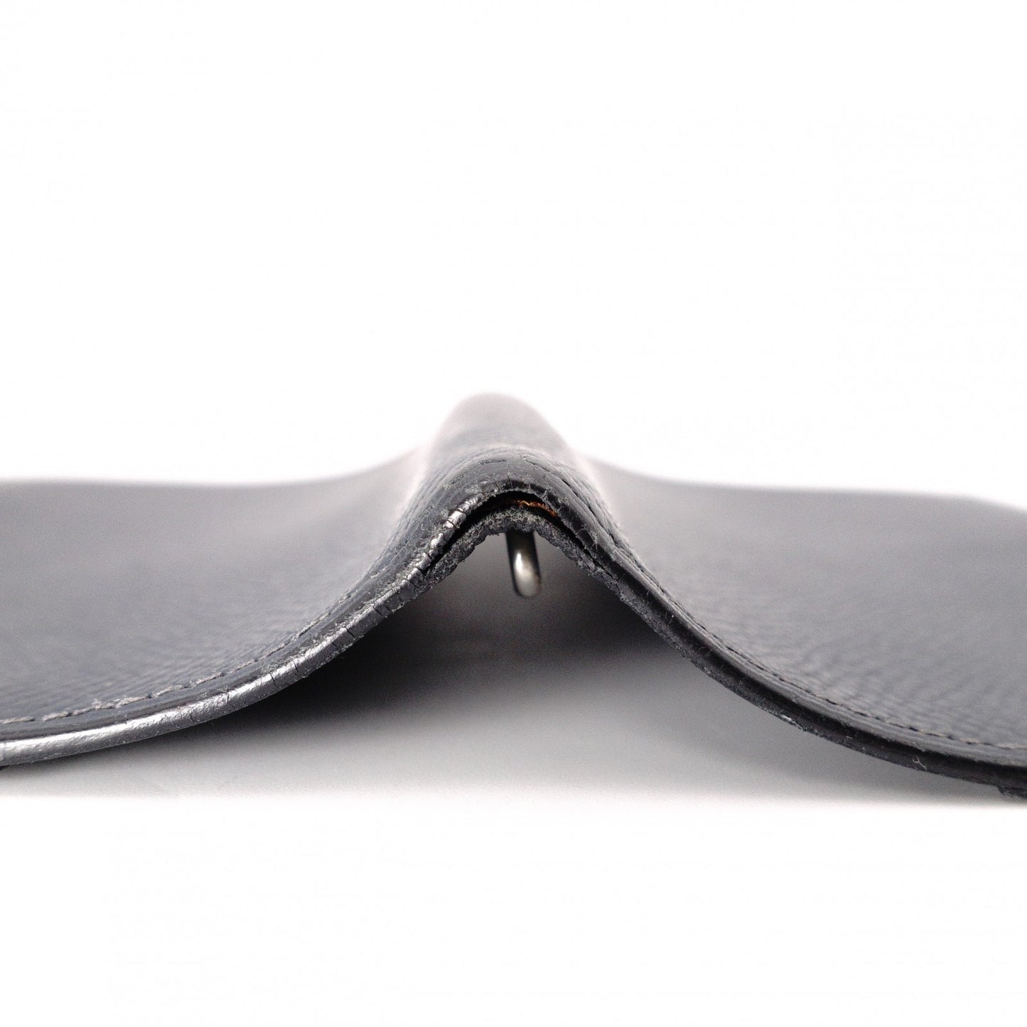 HERMES Cassandra Leather Notebook Cover, Navy, with “B” Engraving