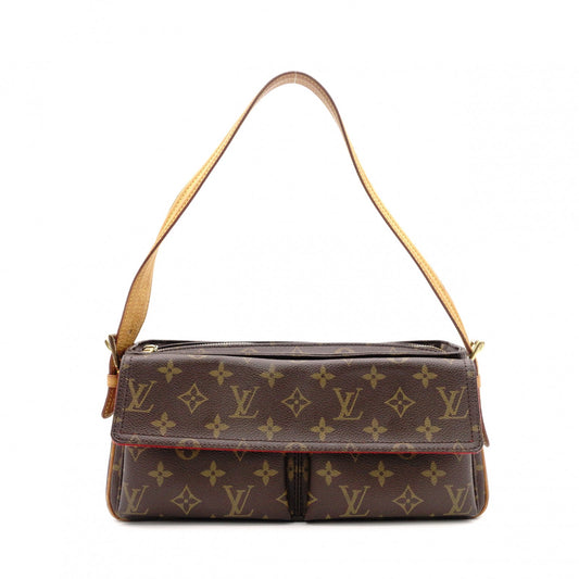 LOUIS VUITTON Vivacité MM Monogram Shoulder Bag for Women, Leather