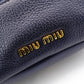 MIUMIU Madras Shoulder Bag, Denim, 2-Way, Blue, Gold Hardware
