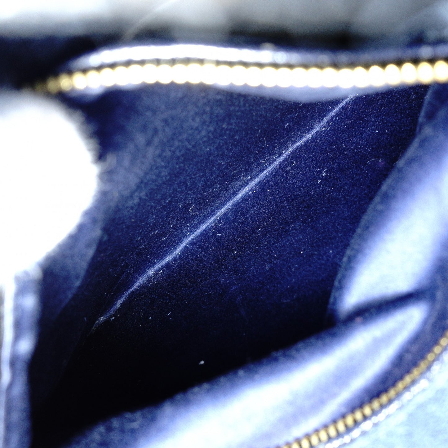 MIUMIU Madras Shoulder Bag, Denim, 2-Way, Blue, Gold Hardware