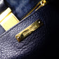 MIUMIU Madras Shoulder Bag, Denim, 2-Way, Blue, Gold Hardware