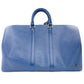 LOUIS VUITTON Epi Key Pouch 45 Blue Boston Bag Leather Gold Hardware R801292