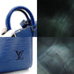 LOUIS VUITTON Epi Key Pouch 45 Blue Boston Bag Leather Gold Hardware R801292