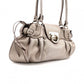 Salvatore Ferragamo Gancini Shoulder Bag, Leather, Champagne Gold