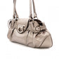 Salvatore Ferragamo Gancini Shoulder Bag, Leather, Champagne Gold