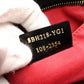 FENDI Zucchino Shoulder Bag Gray FF Logo PVC Gold Hardware