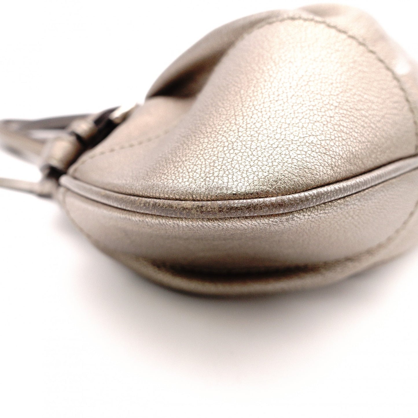 Salvatore Ferragamo Gancini Shoulder Bag, Leather, Champagne Gold