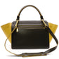 CELINE Trapeze Handbag, Leather, Yellow/Khaki, 2-Way Shoulder Bag, Gold Hardware