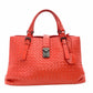 Bottega Veneta Intrecciato Roma Handbag Red Leather Red R8020023
