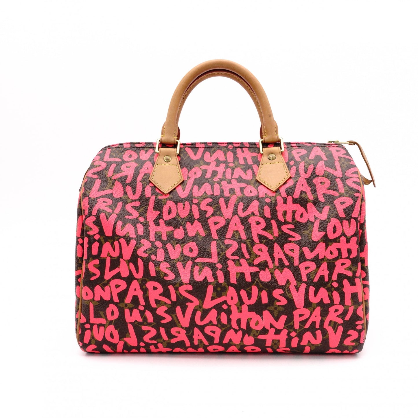 LOUIS VUITTON Speedy 25 Monogram Graffiti Handbag, Pink