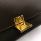 CELINE Trapeze Handbag, Leather, Yellow/Khaki, 2-Way Shoulder Bag, Gold Hardware