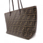 FENDI Zucca Tote Bag, PVC, Brown, FF Logo, Shoulder Strap, A4 Size, Business