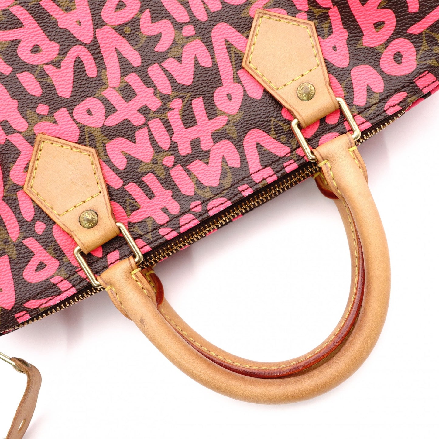 LOUIS VUITTON Speedy 25 Monogram Graffiti Handbag, Pink