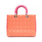 Christian Dior Lady Dior Handbag, Leather, Orange, 2-Way