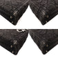 Christian Dior Lady Dior Handbag Black Canvas Black Gunmetal Hardware R801165