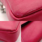 FENDI Micro Mamma Bucket Shoulder Bag Pink Leather FF Logo Silver Hardware Crossbody 7-10-057