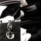 Christian Dior Lady Dior Handbag Black Canvas Black Gunmetal Hardware R801165