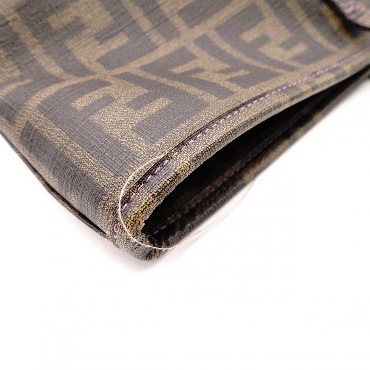 FENDI Zucca Tote Bag, PVC, Brown, FF Logo, Shoulder Strap, A4 Size, Business