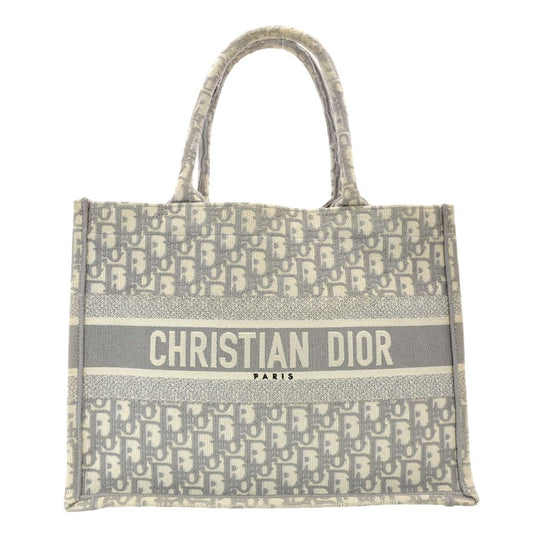 Christian Dior Trotter Book Tote Tote Bag Gray Canvas CD Logo R801695