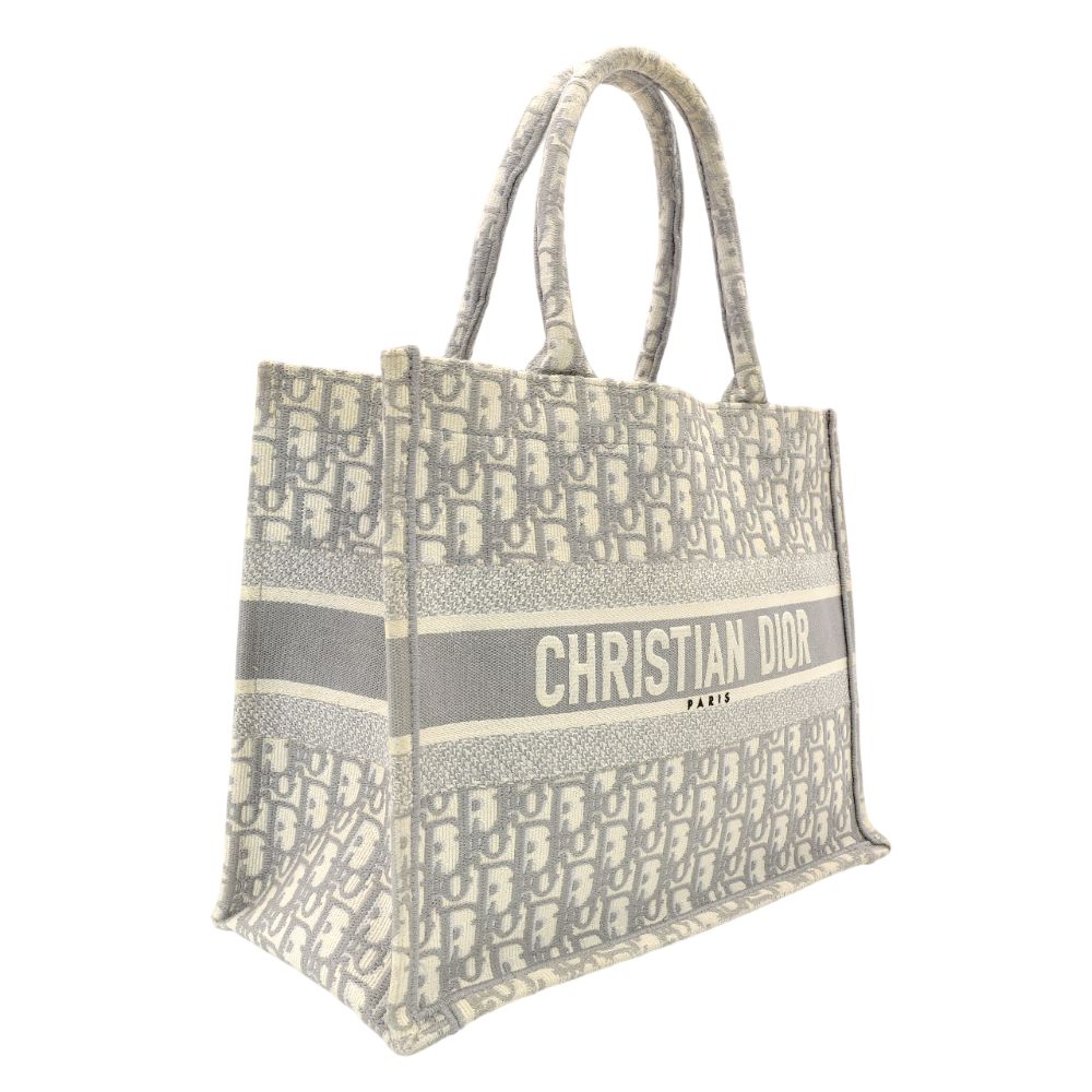 Christian Dior Trotter Book Tote Tote Bag Gray Canvas CD Logo R801695