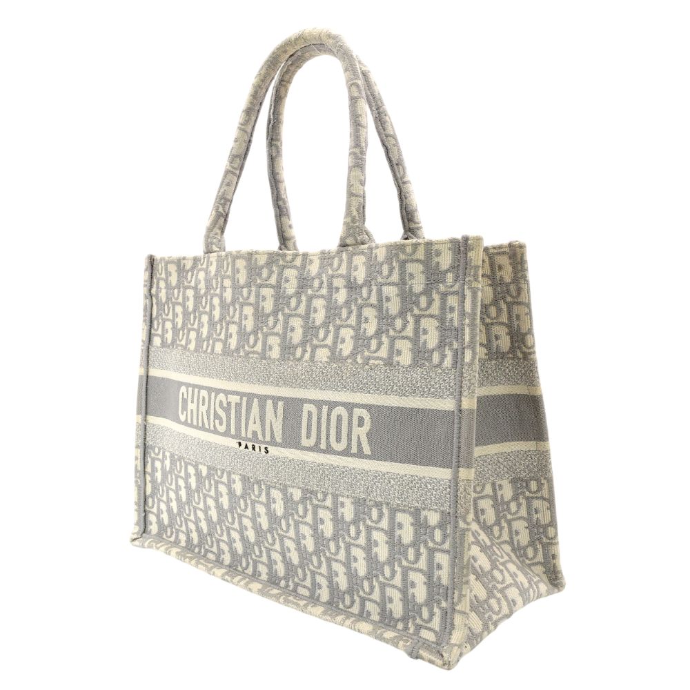 Christian Dior Trotter Book Tote Tote Bag Gray Canvas CD Logo R801695