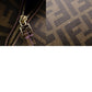 FENDI Zucca Tote Bag, PVC, Brown, FF Logo, Shoulder Strap, A4 Size, Business