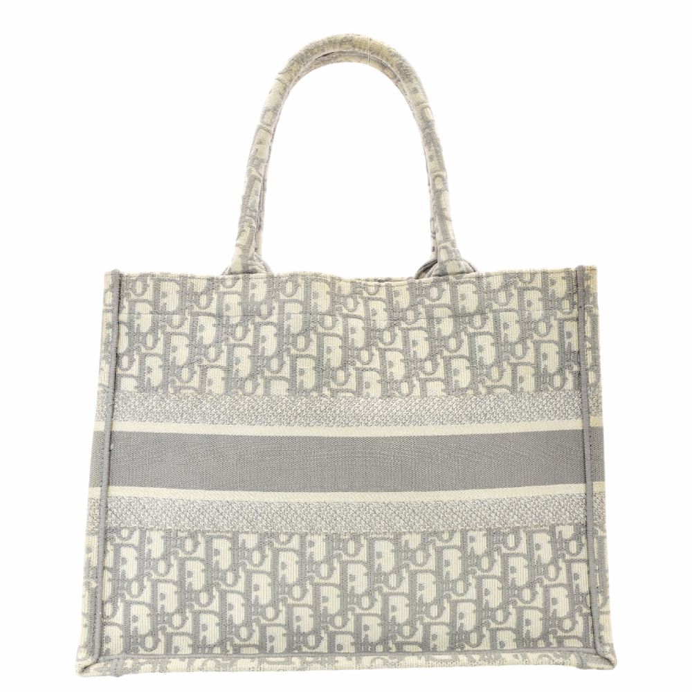 Christian Dior Trotter Book Tote Tote Bag Gray Canvas CD Logo R801695