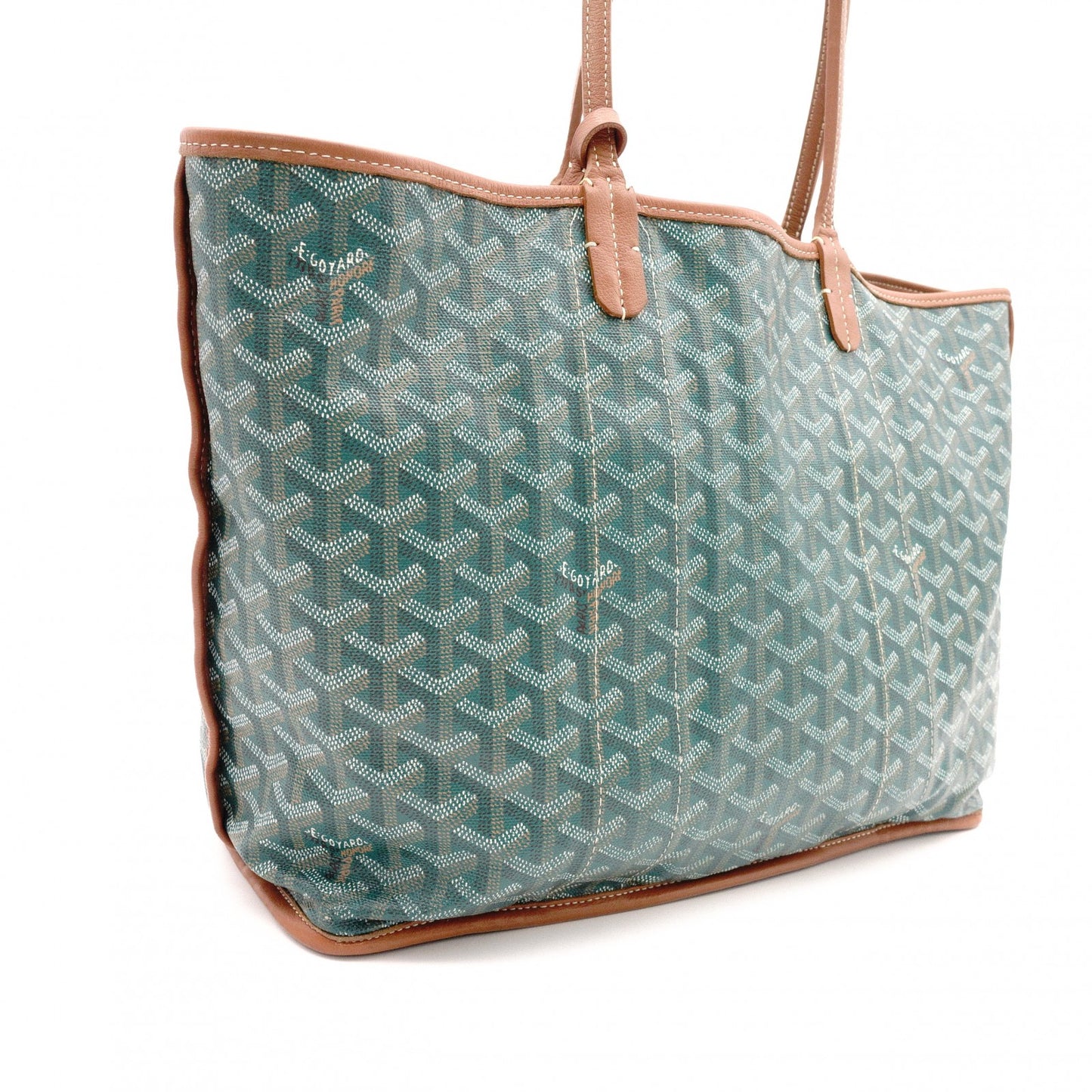 GOYARD Reversible Pertuis PM Tote Bag / PVC / Leather / Green