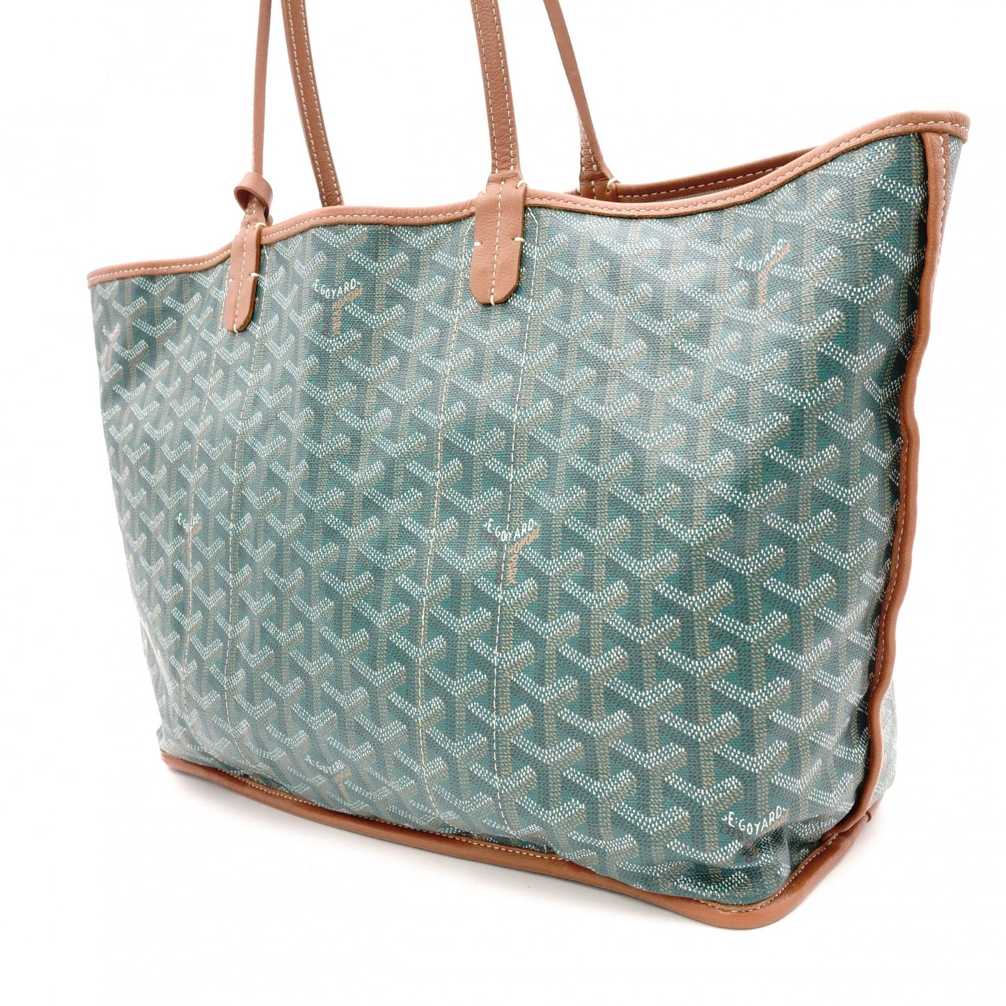 GOYARD Reversible Pertuis PM Tote Bag / PVC / Leather / Green