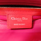 Christian Dior Lady Dior Handbag, Leather, Orange, 2-Way