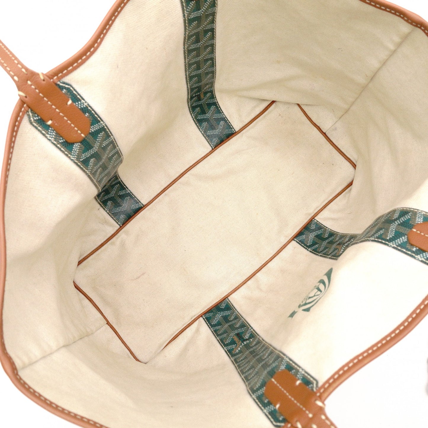 GOYARD Reversible Pertuis PM Tote Bag / PVC / Leather / Green