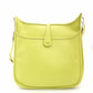 HERMES Evelyn 3 PM Yellow Epsom Shoulder Bag Leather H Logo Silver Hardware □O Stamped R801788