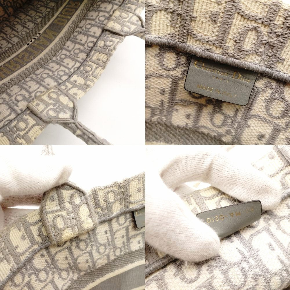 Christian Dior Trotter Book Tote Tote Bag Gray Canvas CD Logo R801695