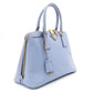 PRADA Saffiano Leather Handbag, Blue, 2-Way Crossbody, Gold Hardware