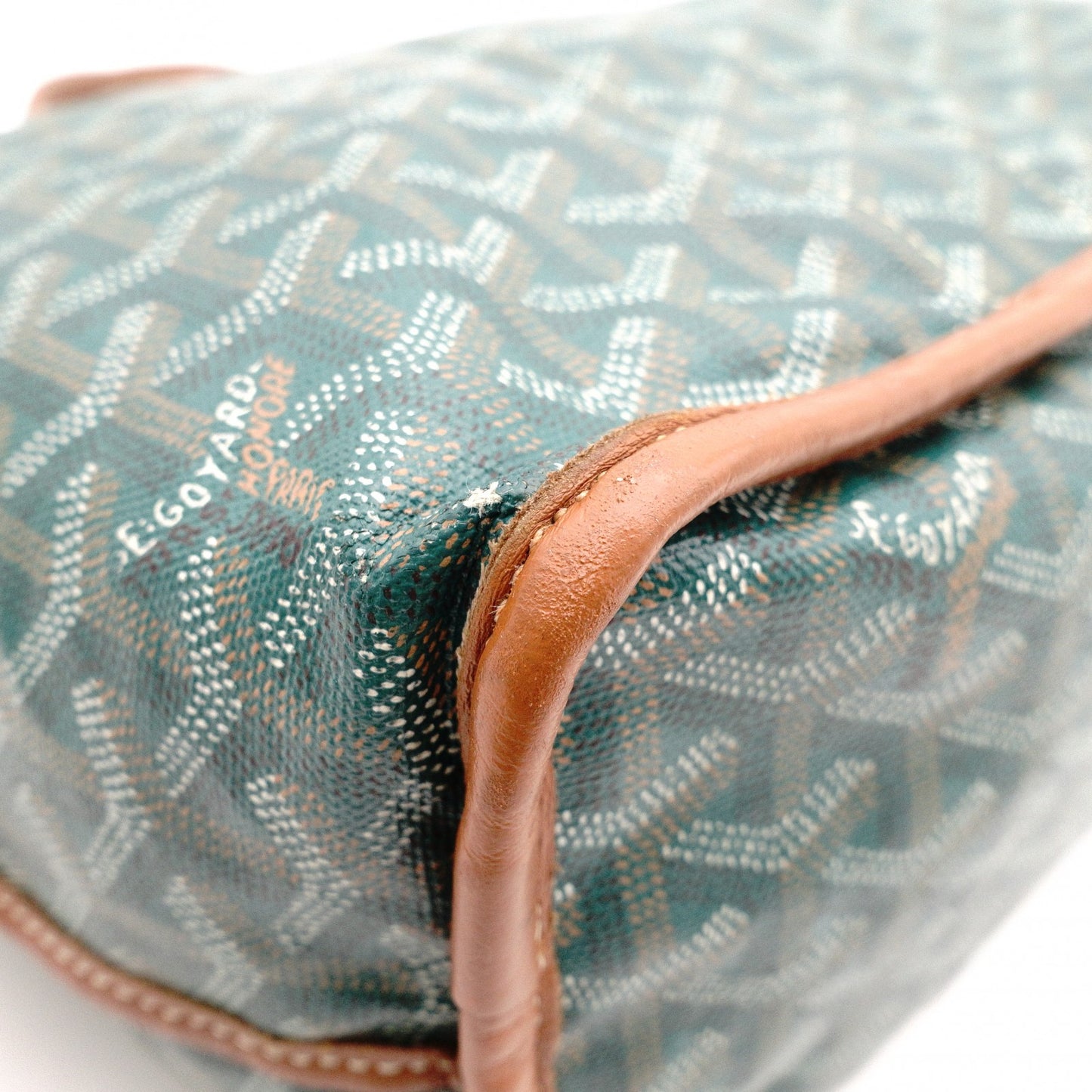 GOYARD Reversible Pertuis PM Tote Bag / PVC / Leather / Green