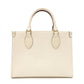 LOUIS VUITTON On the Go PM OTG Monogram Implant Handbag, Leather, Off-White, 2-Way