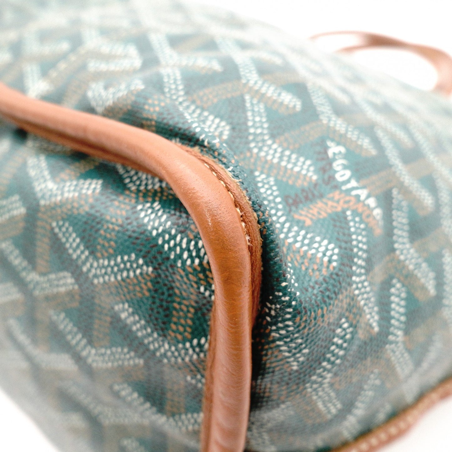 GOYARD Reversible Pertuis PM Tote Bag / PVC / Leather / Green