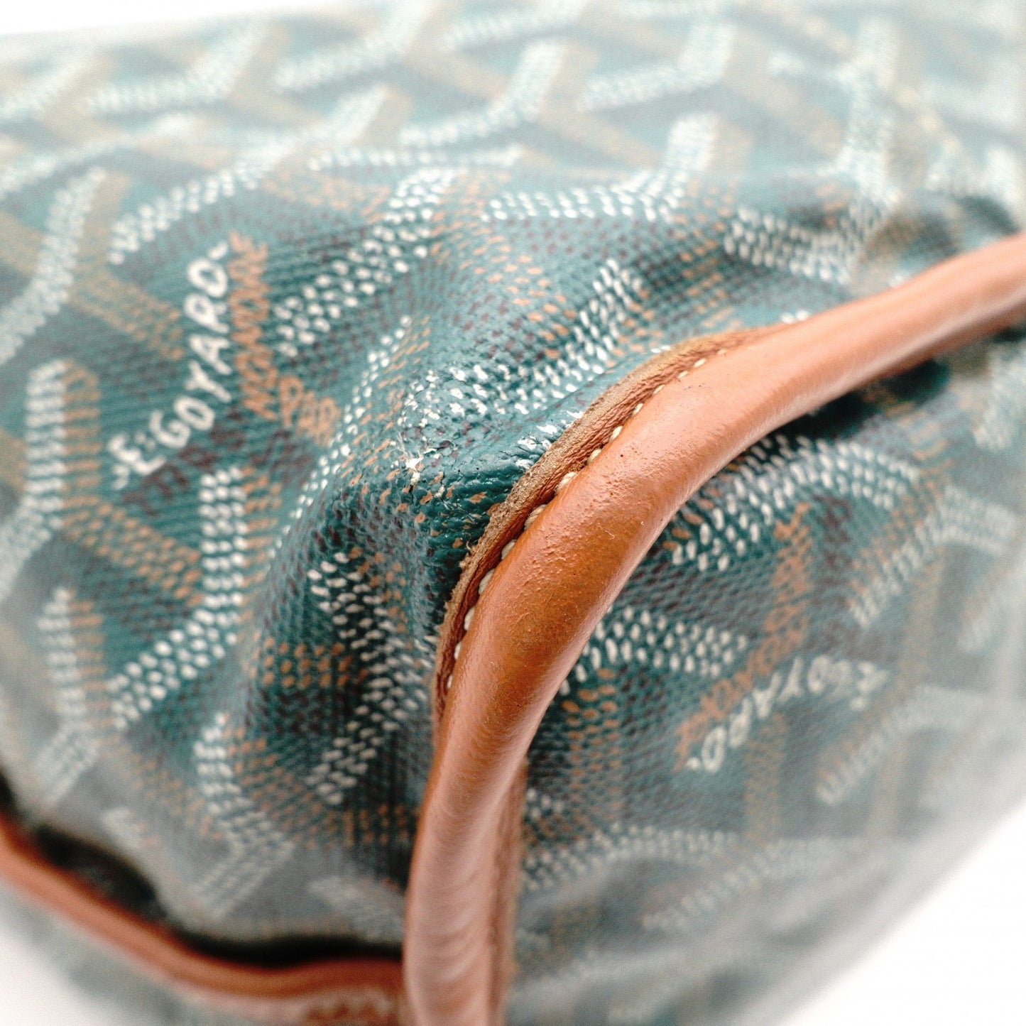 GOYARD Reversible Pertuis PM Tote Bag / PVC / Leather / Green