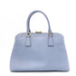 PRADA Saffiano Leather Handbag, Blue, 2-Way Crossbody, Gold Hardware