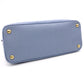 PRADA Saffiano Leather Handbag, Blue, 2-Way Crossbody, Gold Hardware