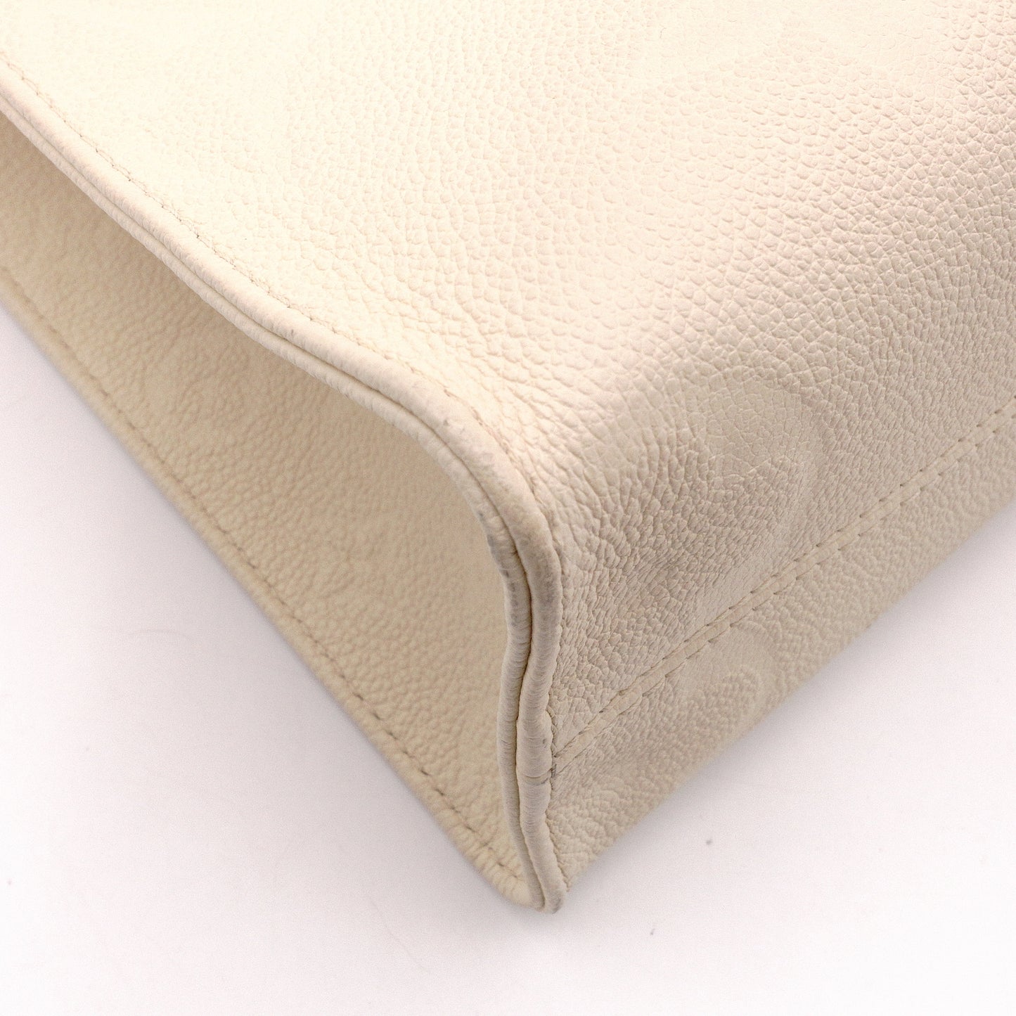 LOUIS VUITTON On the Go PM OTG Monogram Implant Handbag, Leather, Off-White, 2-Way