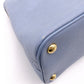 PRADA Saffiano Leather Handbag, Blue, 2-Way Crossbody, Gold Hardware