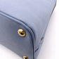 PRADA Saffiano Leather Handbag, Blue, 2-Way Crossbody, Gold Hardware