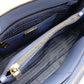PRADA Saffiano Leather Handbag, Blue, 2-Way Crossbody, Gold Hardware
