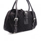 LOEWE Senda Vintage Shoulder Bag, Canvas and Leather, Black